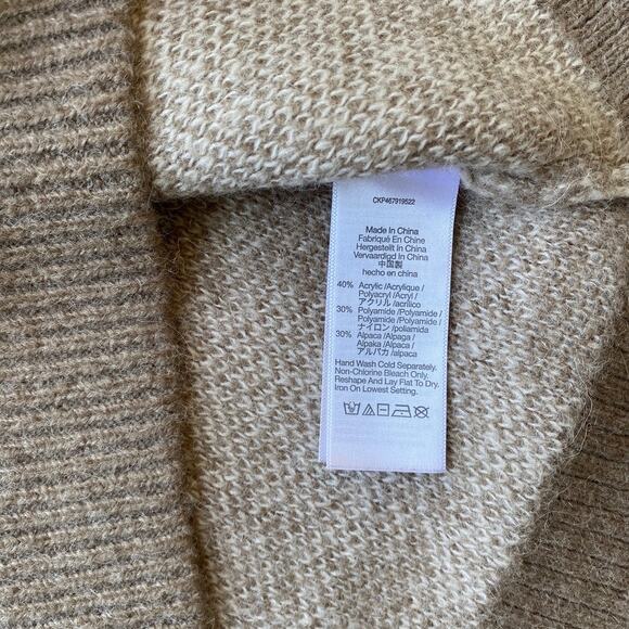 Madewell Hartfield Pullover Sweater Soft Alpaca Blend Heather Ashwood Boxy Fit M - Picture 11 of 15